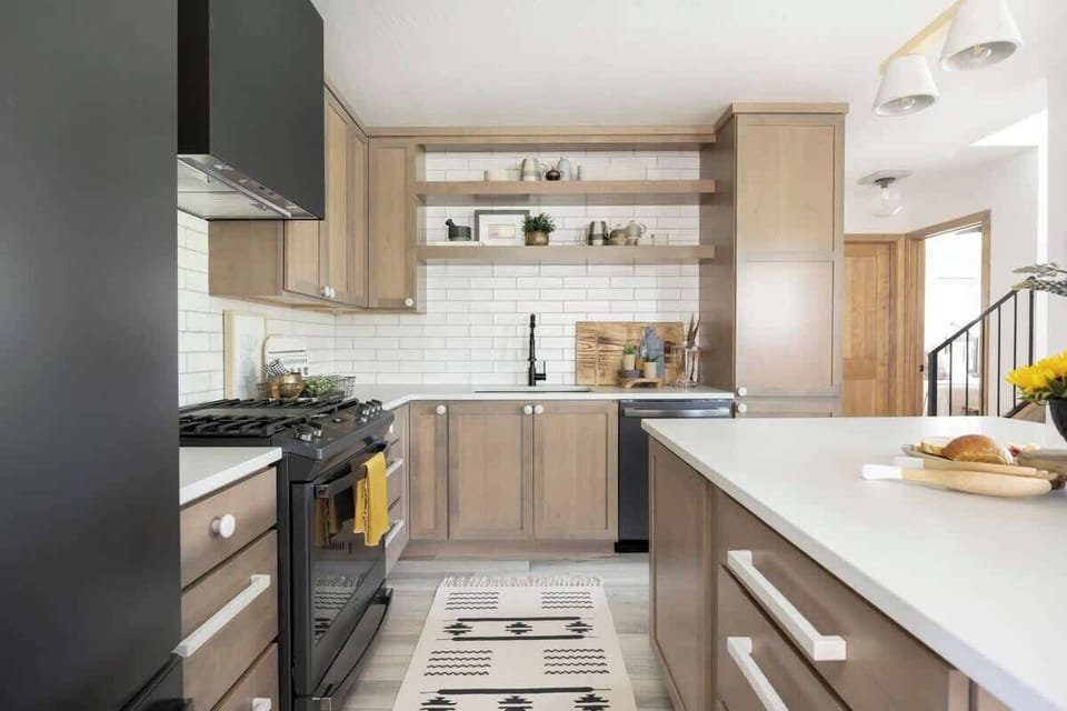 Kitchen is fully appointed.