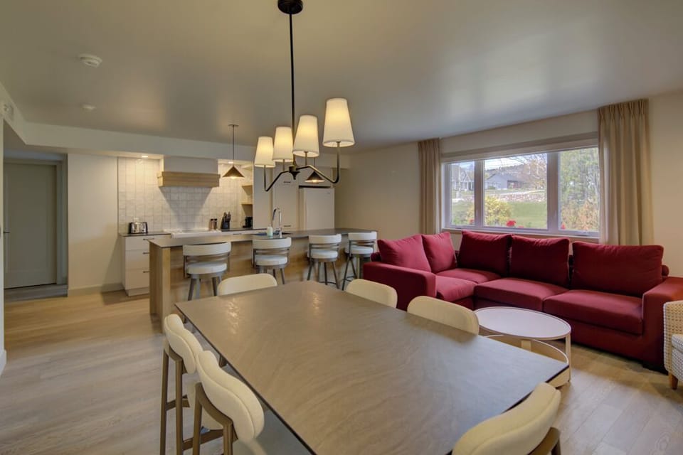 Apartment, 2 Bedrooms, Balcony, River View | Living area | TV, printers