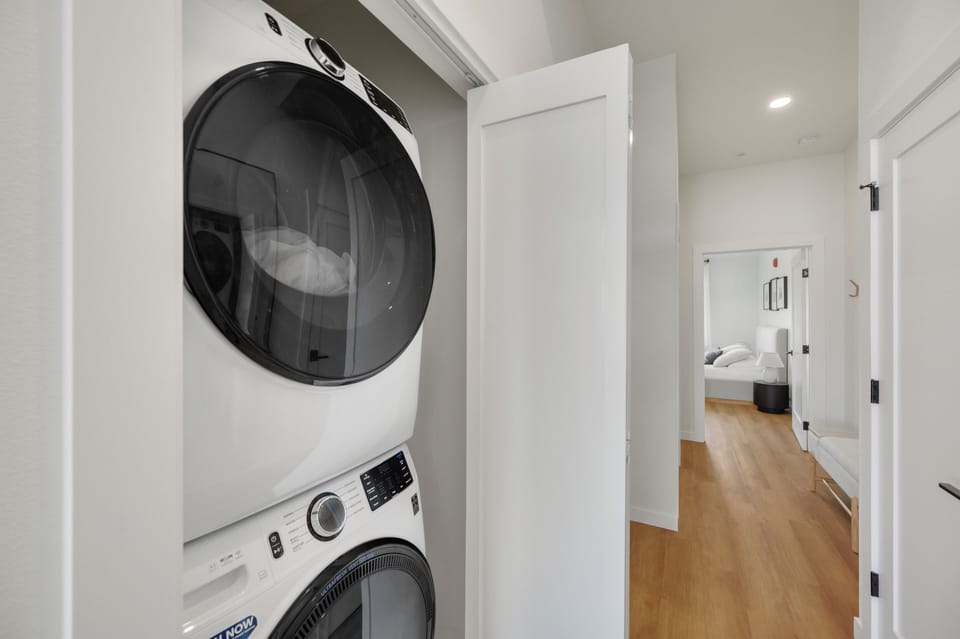 Private washer and dryer. 