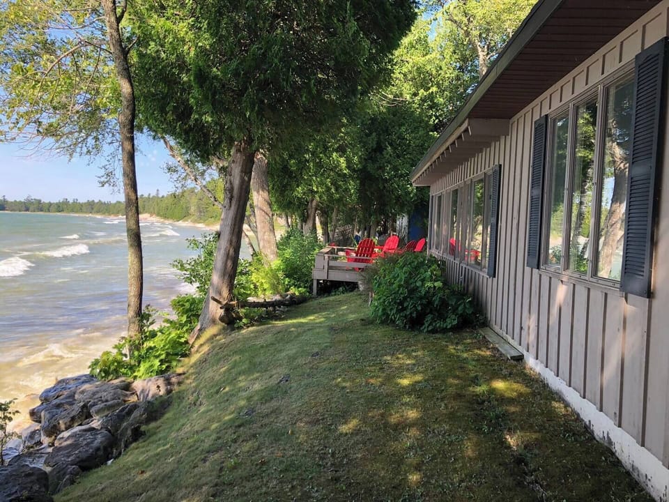 Backside of the house facing Lake Michigan