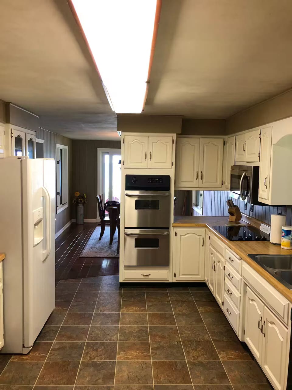 Kitchen with double oven stove