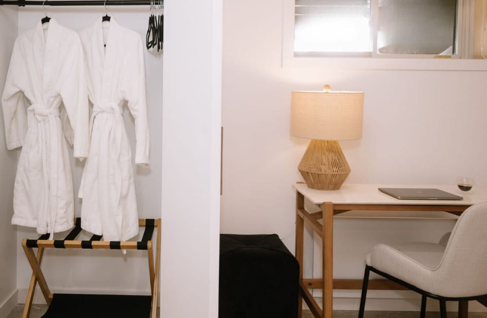 desk area + storage space - bedroom 3 (basement)