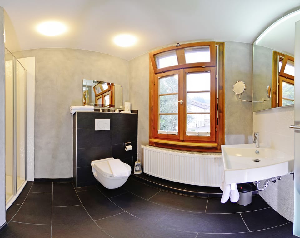 Comfort Double Room, 1 King Bed, Mountain View | Bathroom | Free toiletries, hair dryer, towels