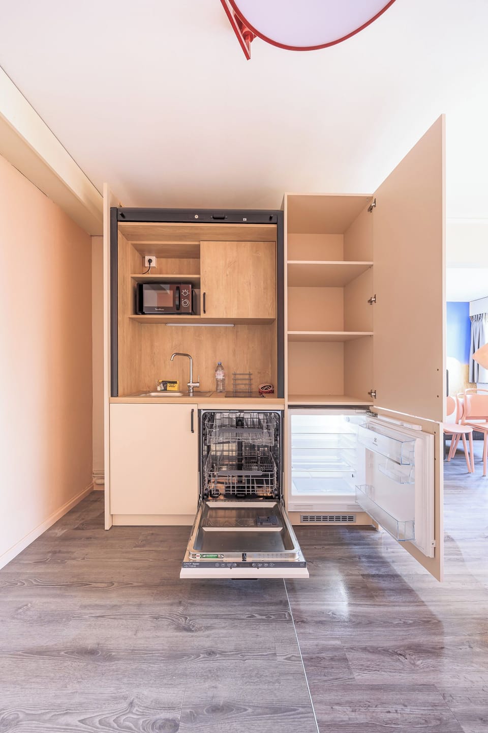 Family Studio, Lake View | Private kitchen | Highchair