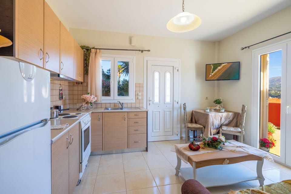 Comfort Apartment, 1 Double Bed with Sofa bed, Sea View | Living area | Flat-screen TV