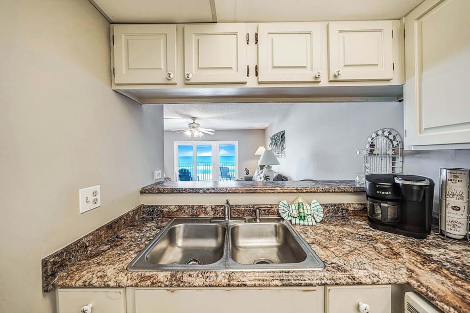 The fully equipped kitchen offers everything you need to prepare meals for family & friends!