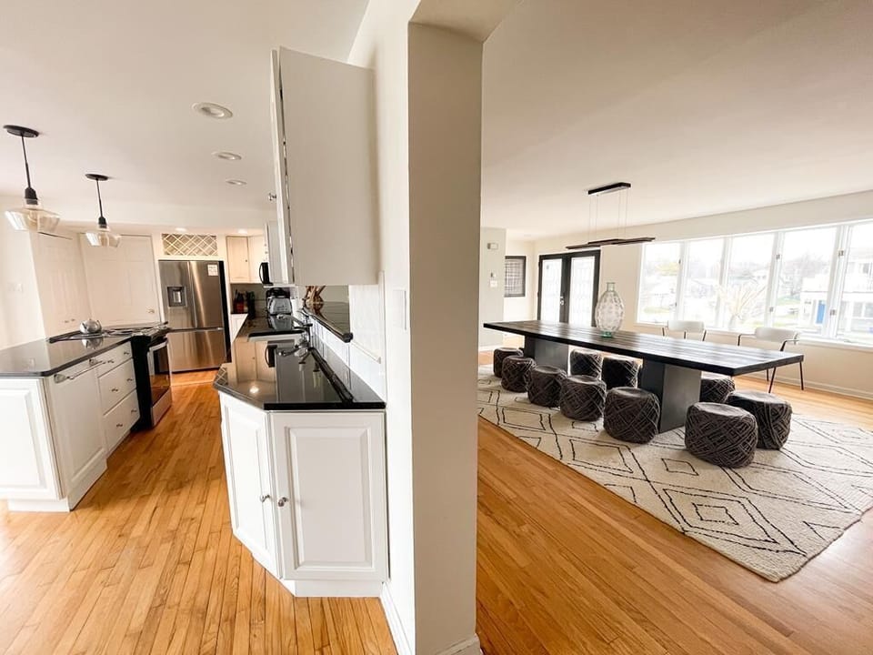 Serving a large meal?  Pass dishes through the window into the dining room.