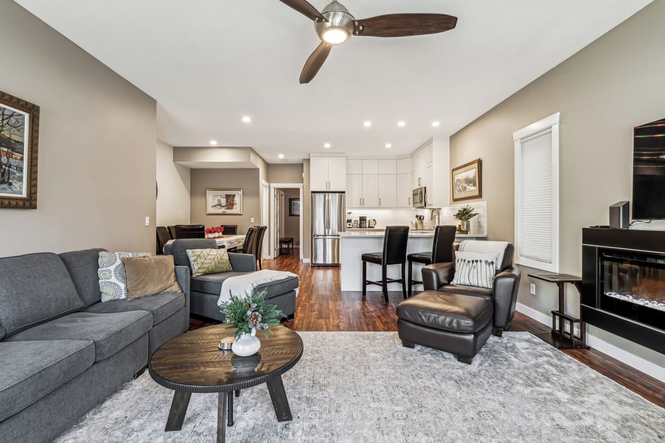 Living room includes Bed #4 that is a Queen pull out couch
