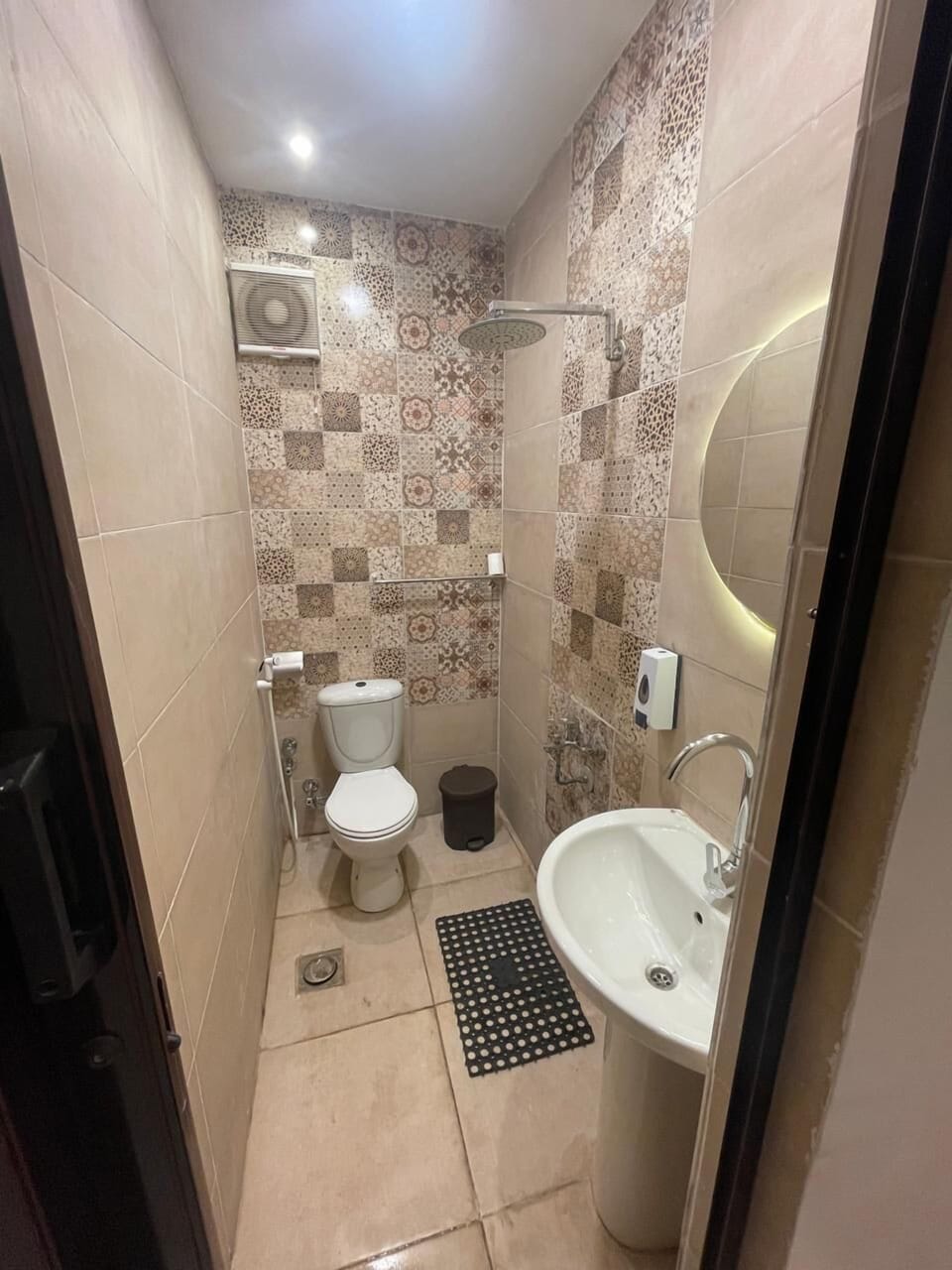 Hair dryer, bathrobes, slippers, bidet