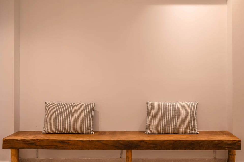 Relaxing bench within the premises