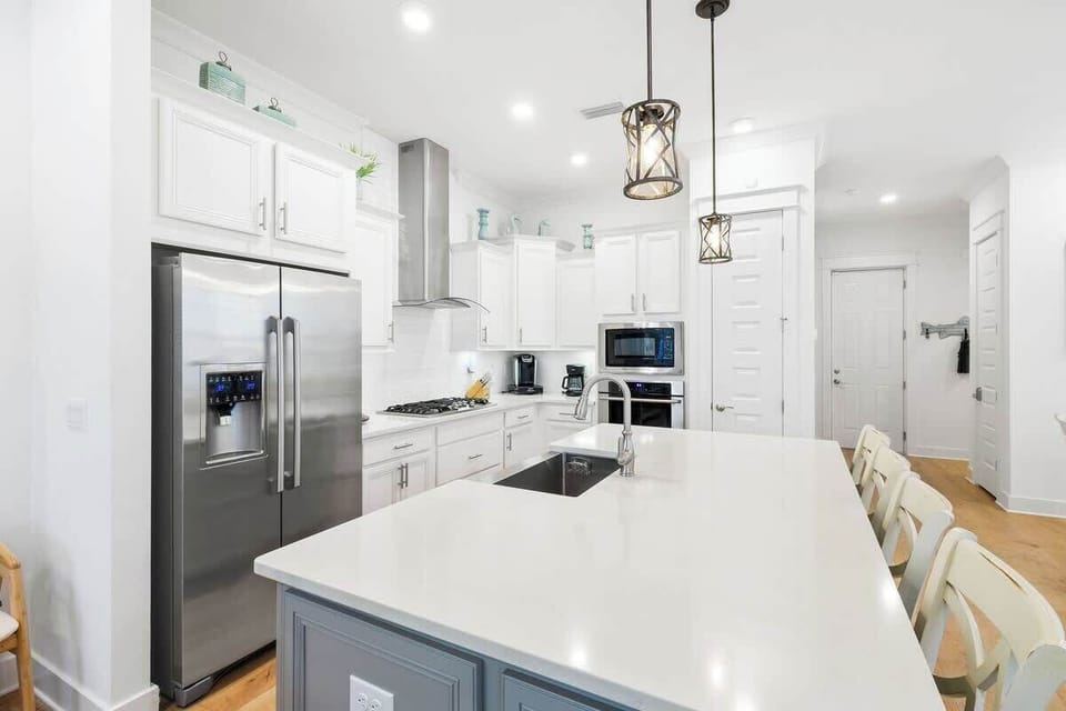 Kitchen is stocked with all your essentials.