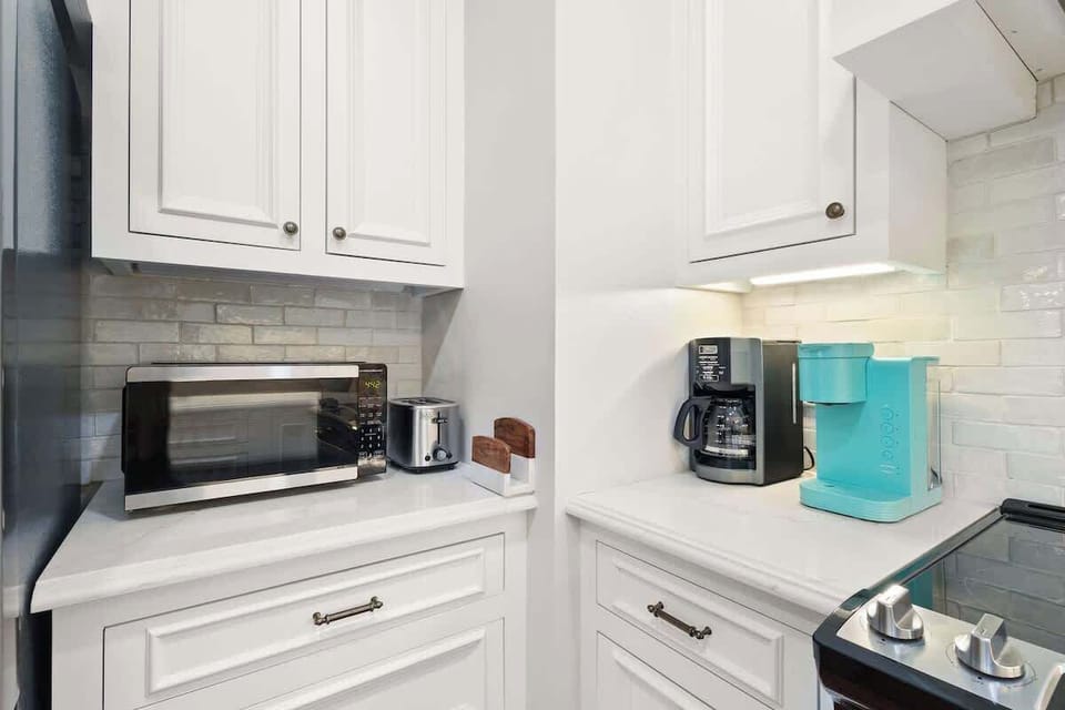 Kitchen is fully stocked with all your cooking essentials.