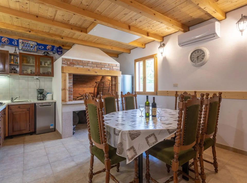 House (Four Bedroom Holiday Home with Pool a) | Private kitchen | Fridge