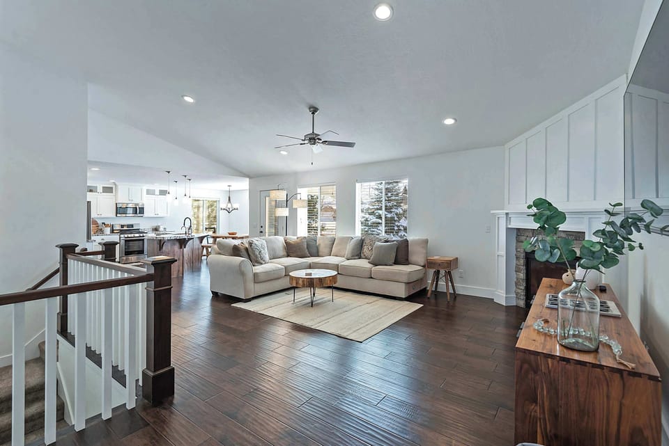 Entry into the home and living room space