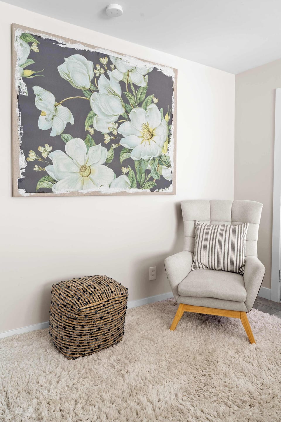 Stylish comfort meets relaxation in this inviting corner.