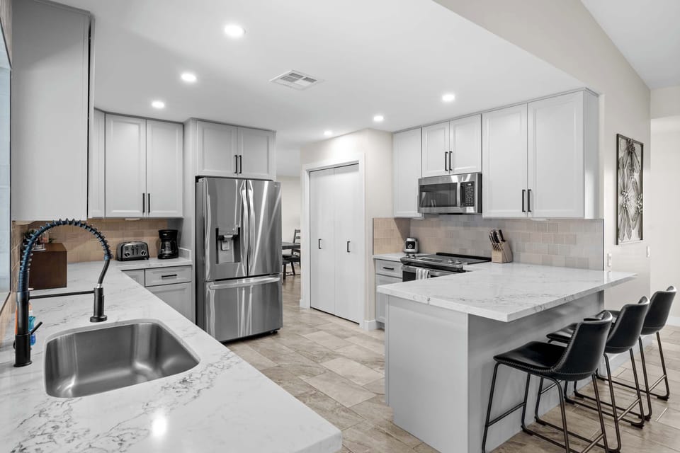 Our fully stocked kitchen