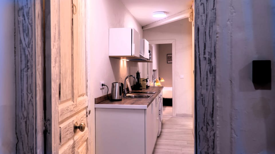 Superior Apartment | Private kitchen | Fridge, microwave, stovetop, coffee/tea maker
