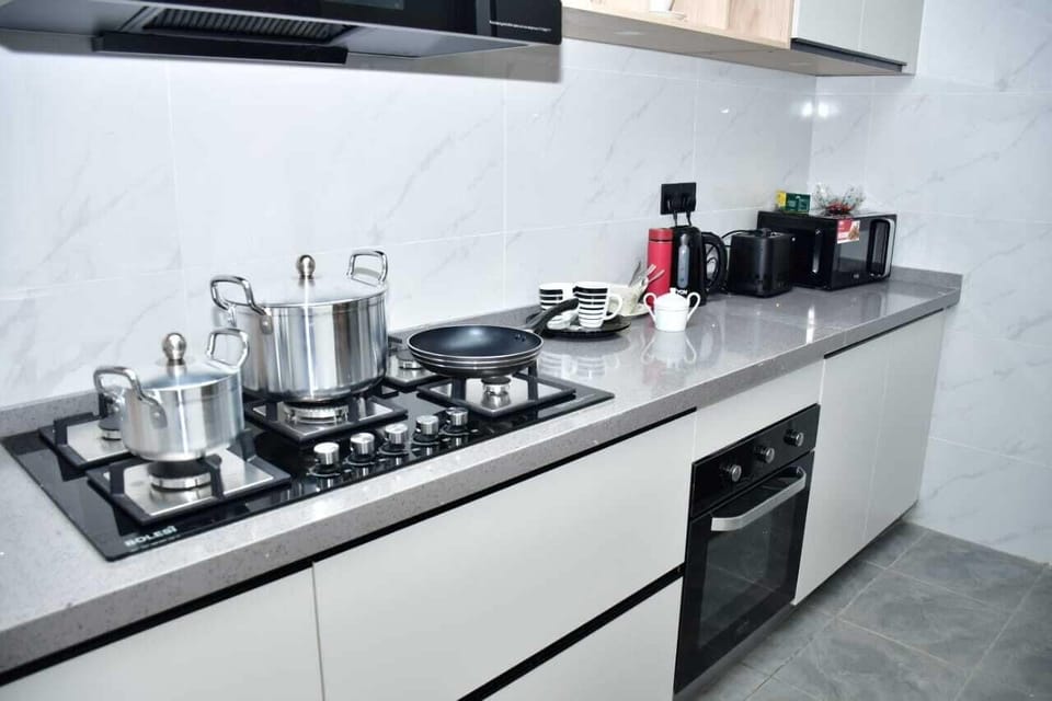 Apartment, Park View | Private kitchen | Full-size fridge, microwave, oven, stovetop