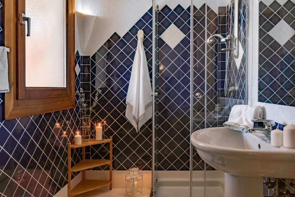 Apartment | Bathroom | Shower, hair dryer, bidet, towels