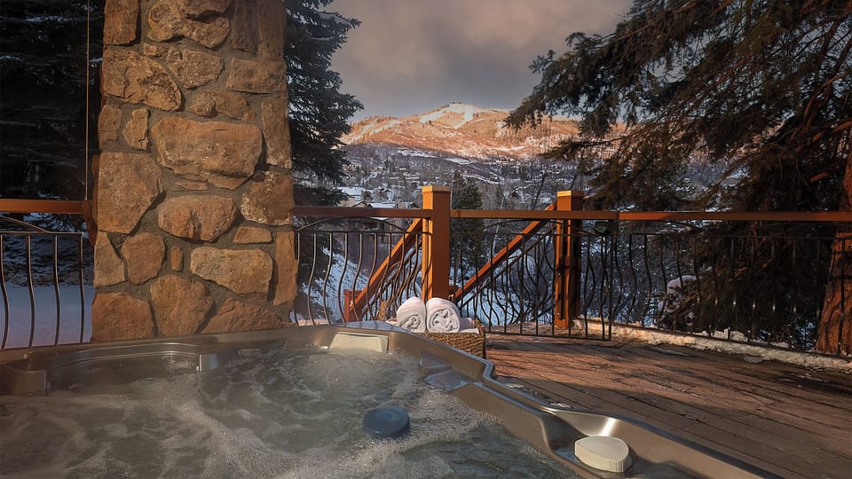 Hot Tub, Lower Level - With views