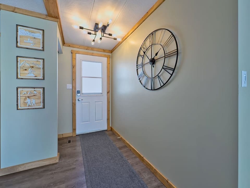 Front entry with individual smart lock access.