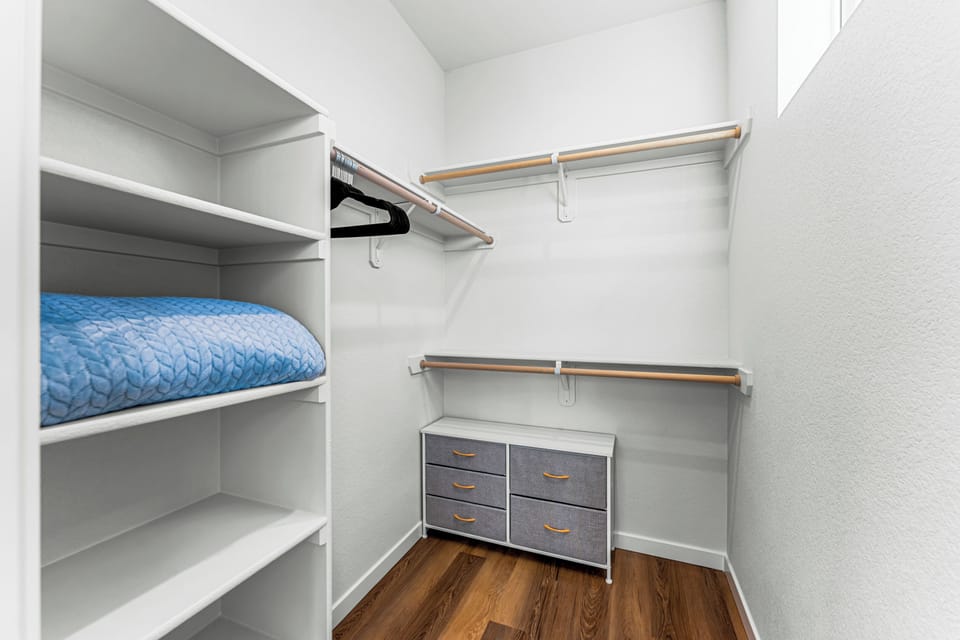 Master walk-in closet