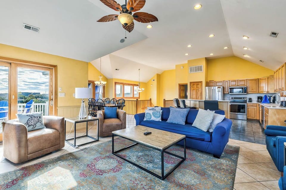 Top-Level Living Room with Deck Access