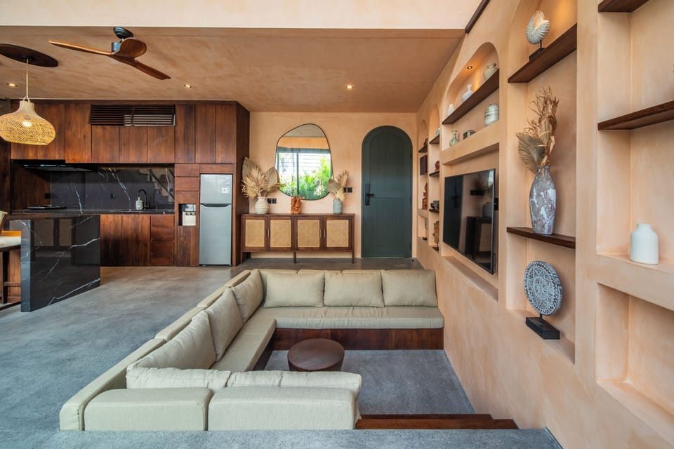 Deluxe Villa, 1 Bedroom, Private Pool, Pool View | Living area | 40-inch Smart TV with digital channels