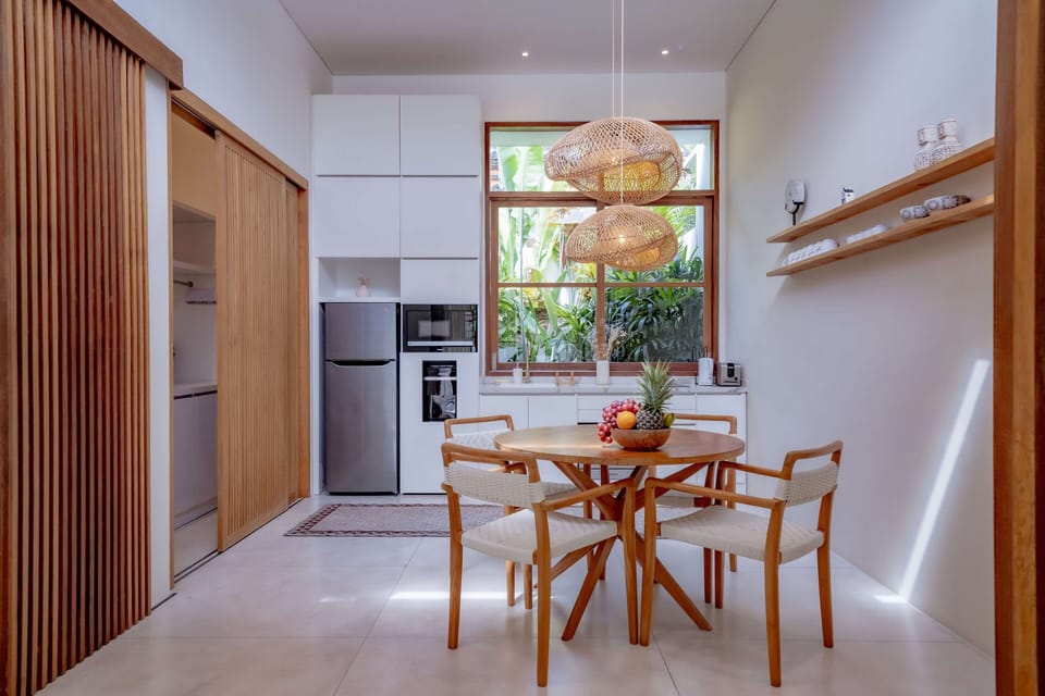 Junior Villa, Patio, Pool View | Dining room