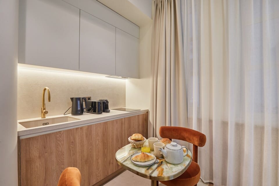 Apartment | Private kitchen | Fridge, microwave, stovetop, coffee/tea maker