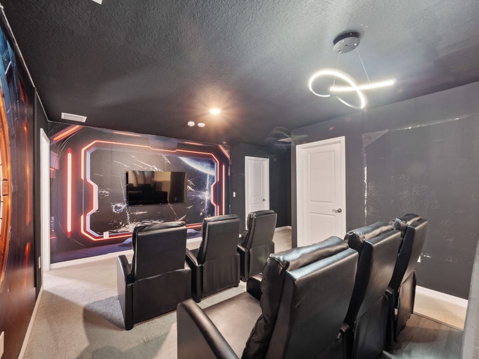 Incredible Loft Area with Movie Theater Seating and Pool Table
