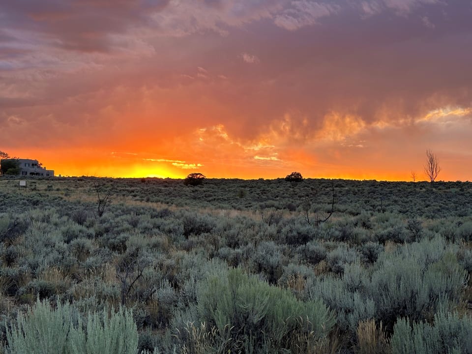 Great Taos sunsets just outside your front door!