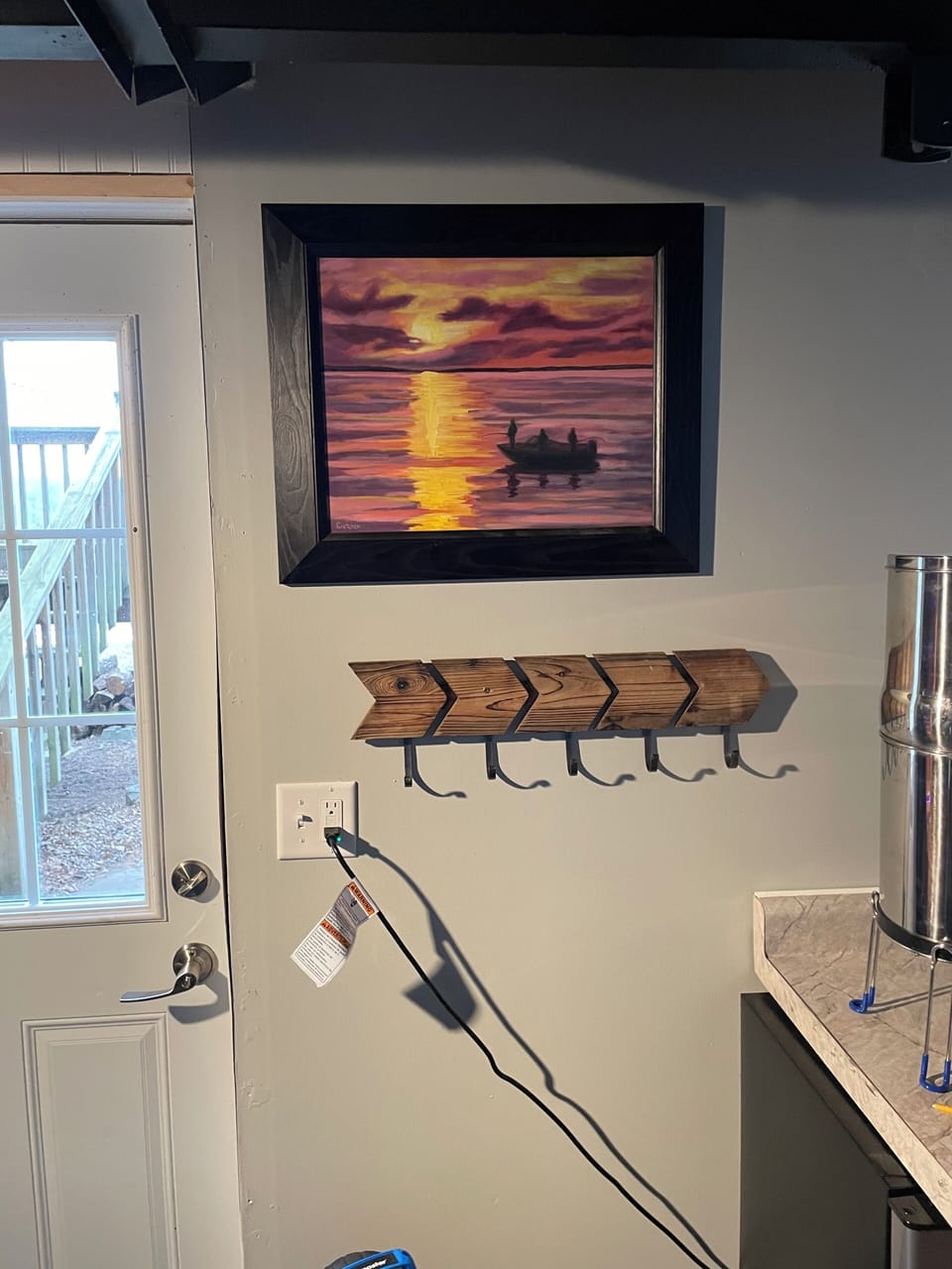 Basement entrance to backyard and lake