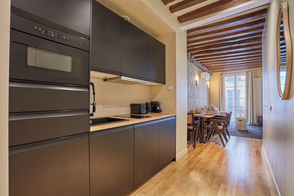Apartment | Private kitchen | Fridge, microwave, stovetop, dishwasher