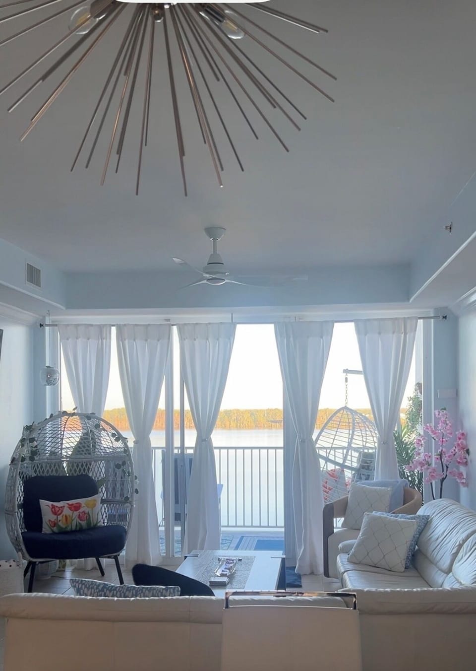 Living Room with Lake view