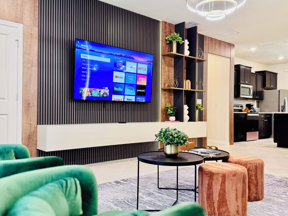 Amazing 75" Roku TV to relax the class!
