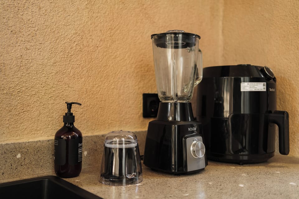 Luxury Villa, Patio, Pool View | Private kitchen | Toaster, highchair, blender, cleaning supplies