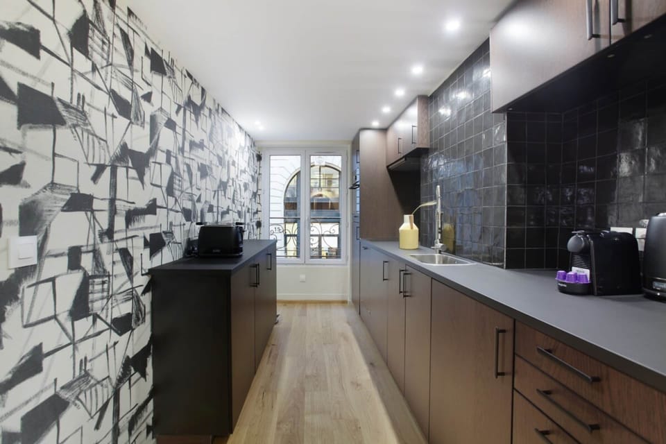 Apartment | Private kitchen | Fridge, microwave, stovetop, dishwasher