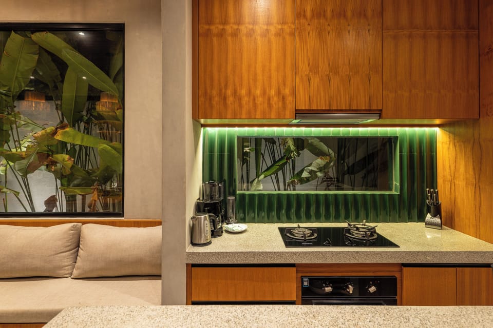 Villa, Balcony, Garden View | Private kitchen