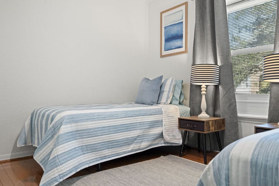 First floor bedroom with two twin beds, sleeps 2.