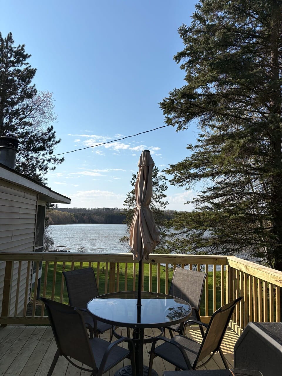 The new deck overlooking the lake.