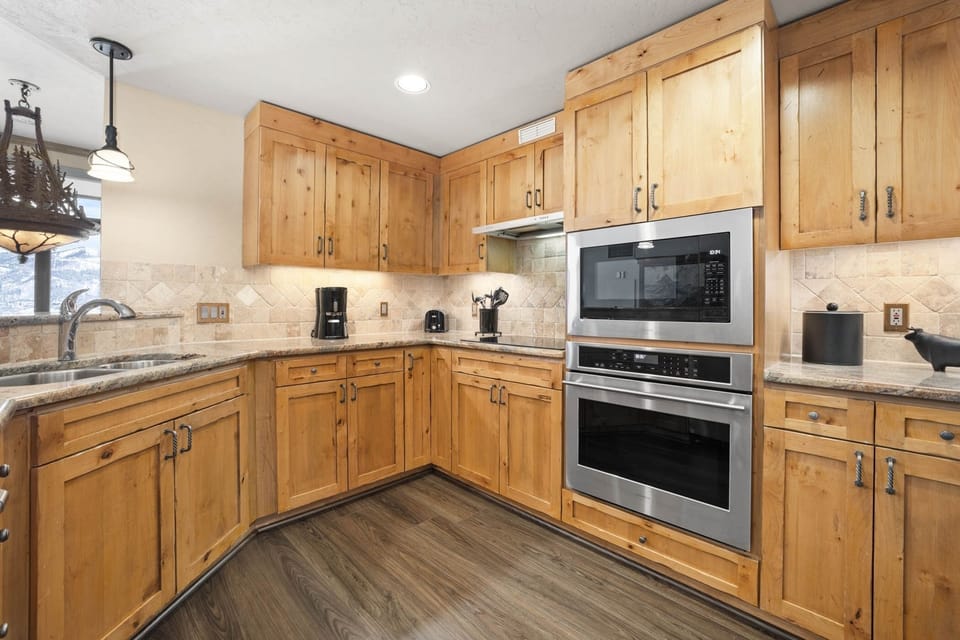 Indoors, Kitchen, Microwave, Oven, Hardwood