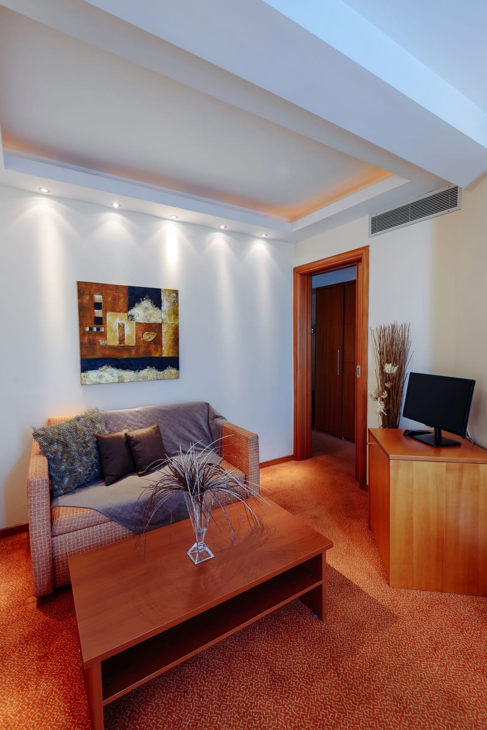 Suite, 1 Bedroom, Jetted Tub (Acropolis View) | Living area | 24-inch LED TV with digital channels, TV