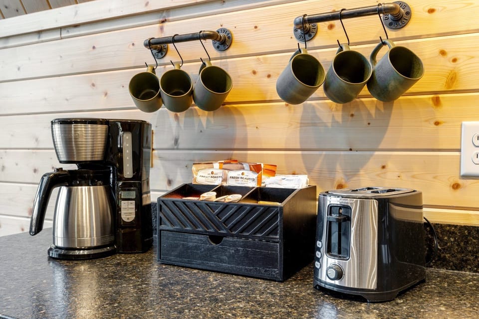 Warm up with a hot cup of coffee, tea or hot chocolate