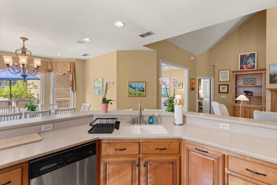 Your own spacious and fully stocked kitchen with more than enough storage for all of your needs while on vacation.