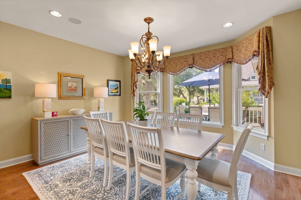 Enjoy this spacious dining area with beautiful natural light.
