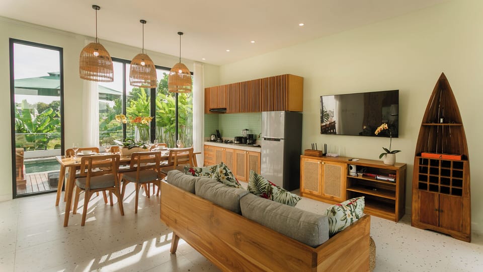 Villa, Balcony, Pool View | Living area | Flat-screen TV