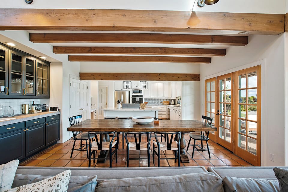 Large dining table.