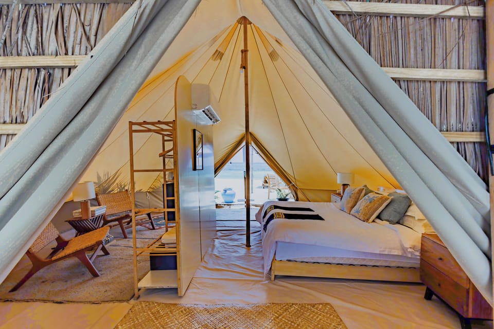 Luxury Tent, Beach View | In-room safe, laptop workspace, free WiFi, bed sheets