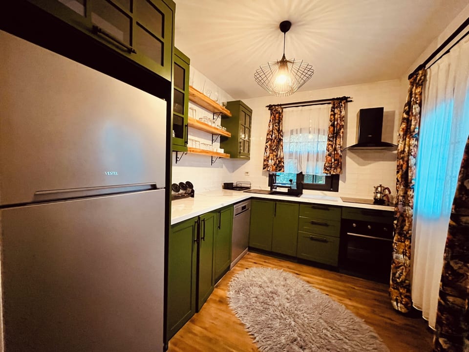 Family Villa, Private Pool, Mountain View | Private kitchen | Coffee/tea maker, full-size fridge, oven, stovetop